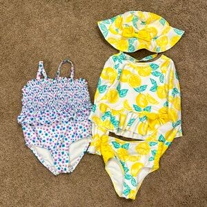 2 toddler girls 4T swimsuits